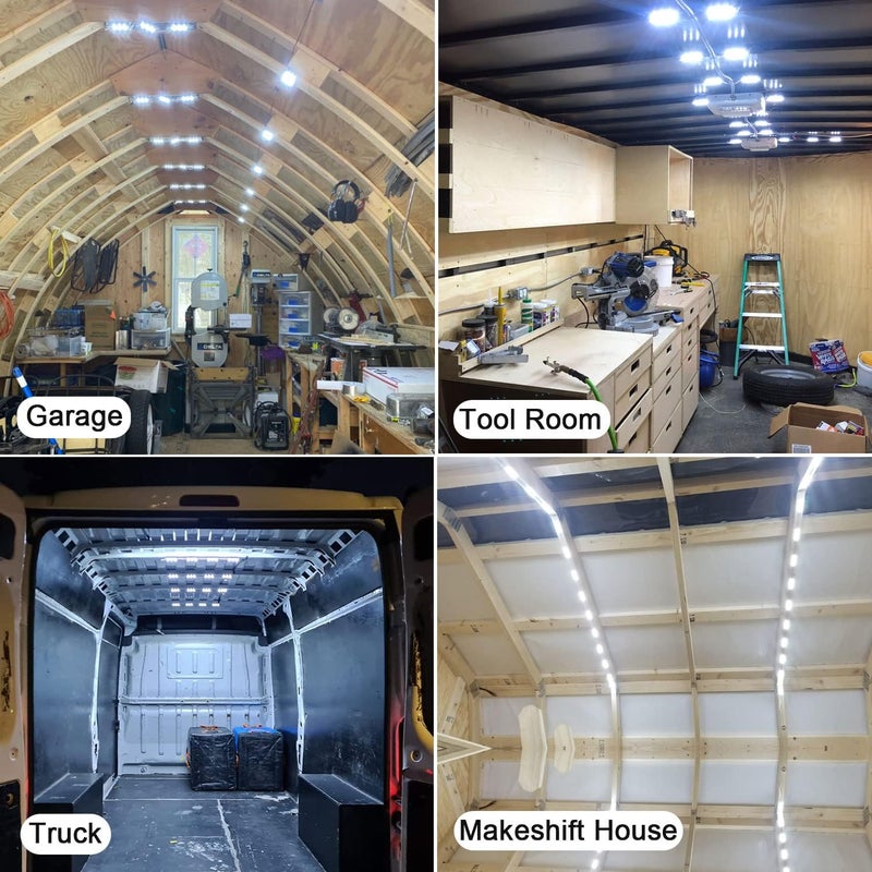 Linkhood 60 LED Van Interior Light, White Car LED Ceiling Lights Kit, Super Bright Lighting Dome Lamp for Van RV Truck Auto Vehicle Boat Caravan Trailers Lorries Cargo Transit Bus Camper (60 LED) - Image 2